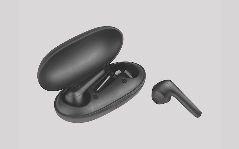 Lightweight TYMED wireless Bluetooth earphones for daily casual listening.